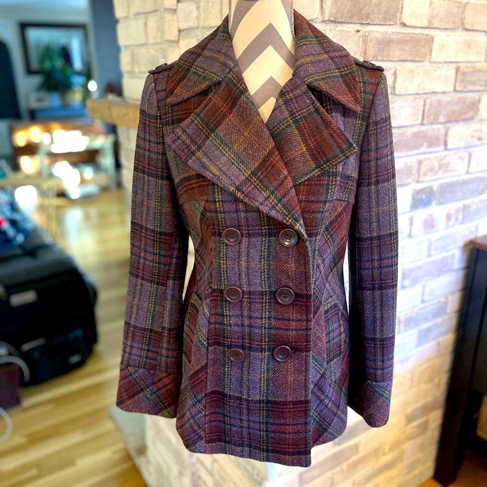 Plaid Wool Coat